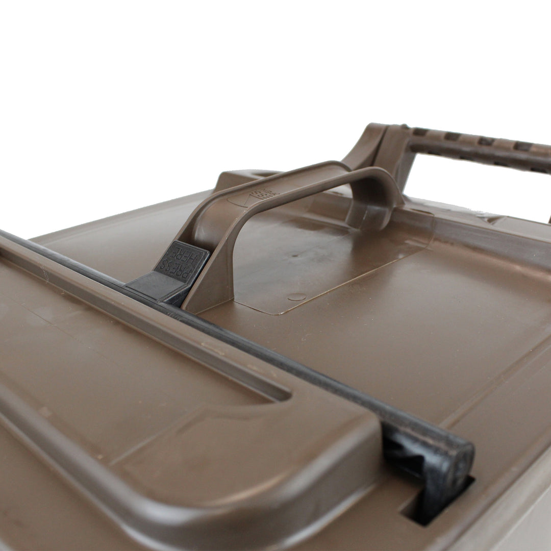 Brown Large Kerbside Compost Caddy with Locking Lid - 23L