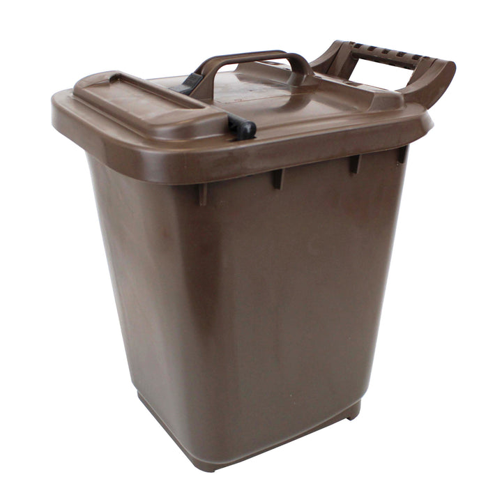 Brown Large Kerbside Compost Caddy with Locking Lid - 23L