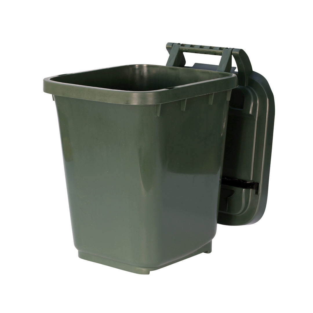 Green Large Kerbside Compost Caddy with Locking Lid - 23L