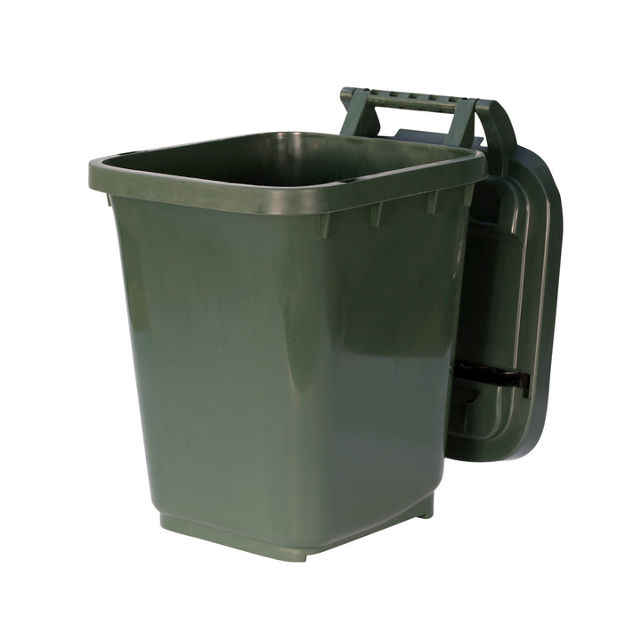 Green Large Kerbside Compost Caddy with Locking Lid - 23L