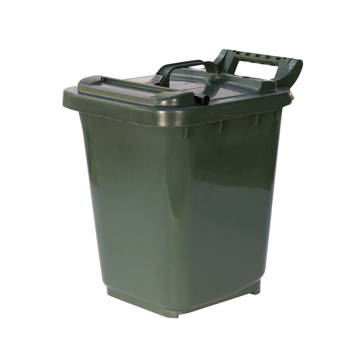 Green Large Kerbside Compost Caddy with Locking Lid - 23L