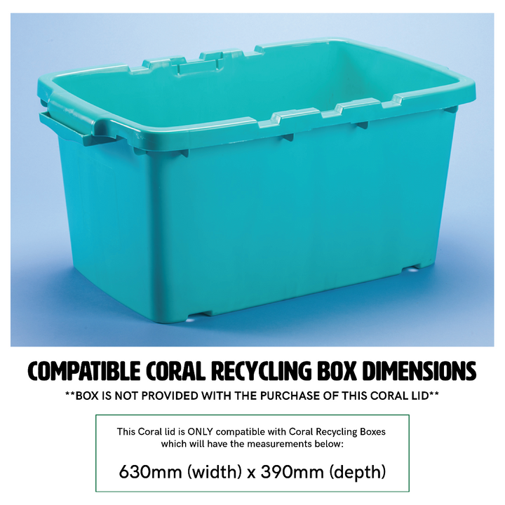 Coral Black Recycling Box Lid