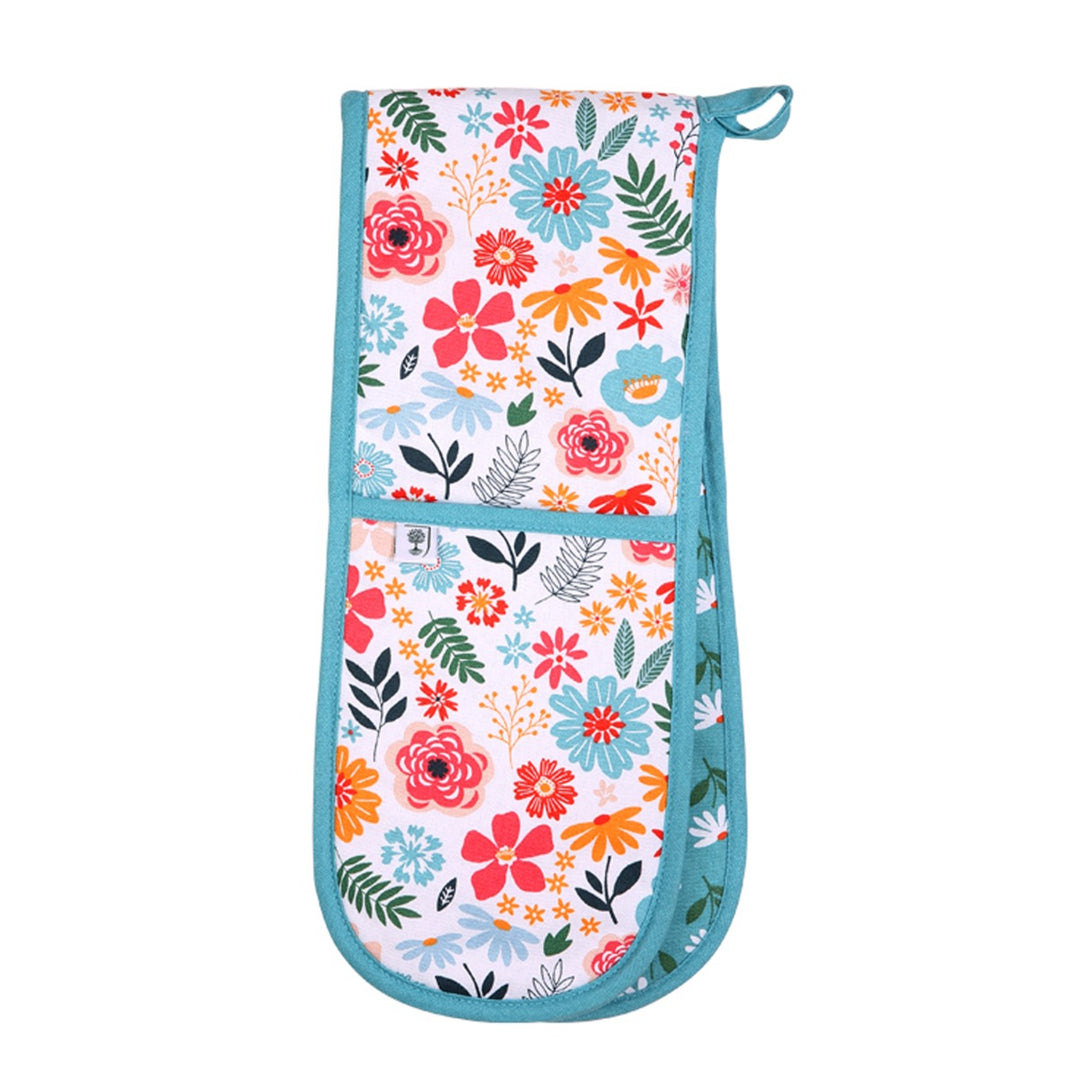 Dexam RHS Cottage Garden Organic Cotton Double Oven Glove