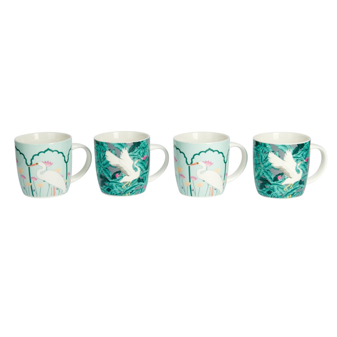 KitchenCraft Exotic Crane Barrel Mug Set