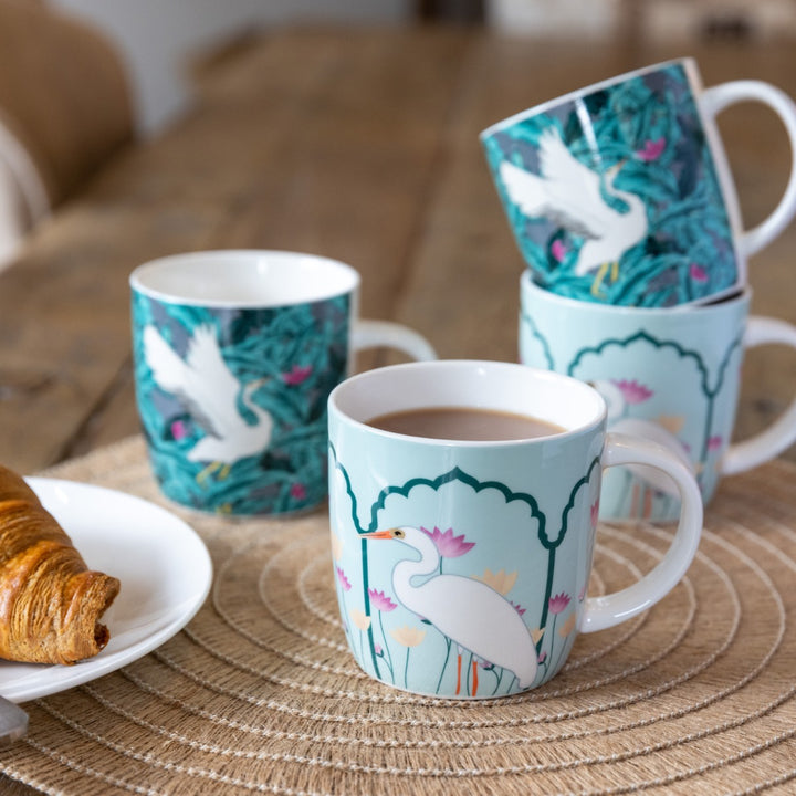 KitchenCraft Exotic Crane Barrel Mug Set
