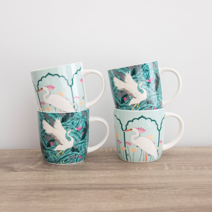 KitchenCraft Exotic Crane Barrel Mug Set