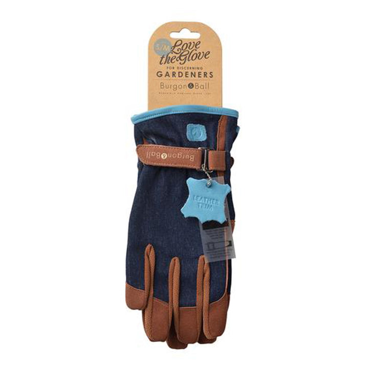 Burgon & Ball 'Love the Glove' Denim Gardening Gloves - 2 Sizes