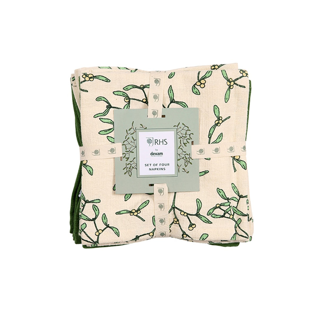 Dexam RHS Ivory Mistletoe Napkins - Set of 4
