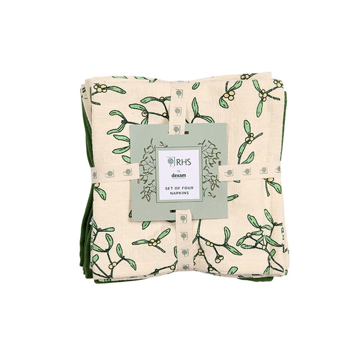 Dexam RHS Ivory Mistletoe Napkins - Set of 4