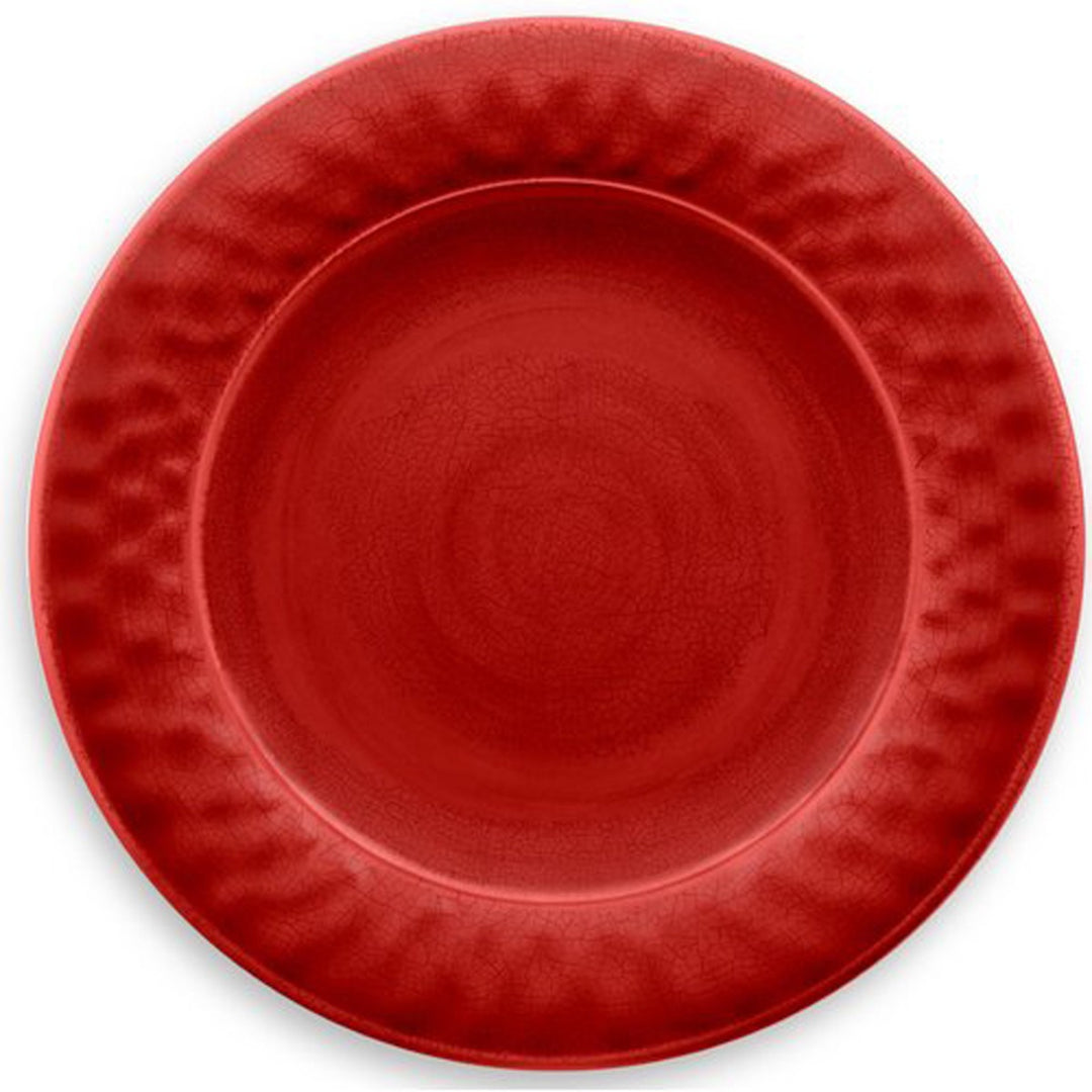 Crackle Red Melamine Dinnerware Set