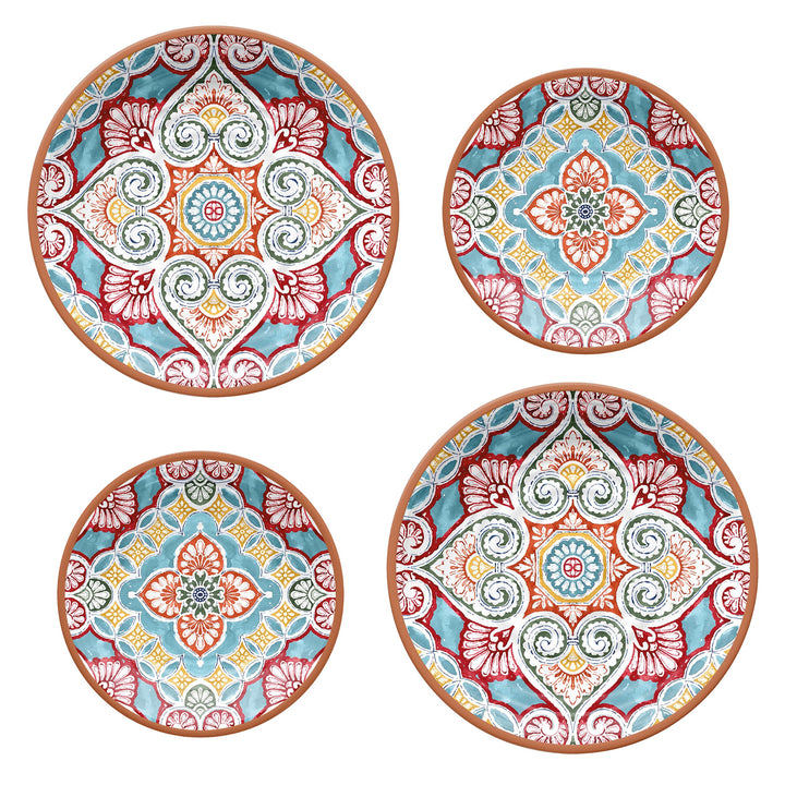 Rio Corte Melamine Dinner & Side Plate Set
