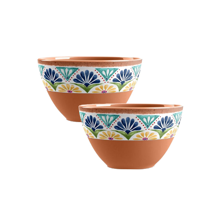 Rio Medallion Melamine Oval Bowl & Dipping Bowls Set