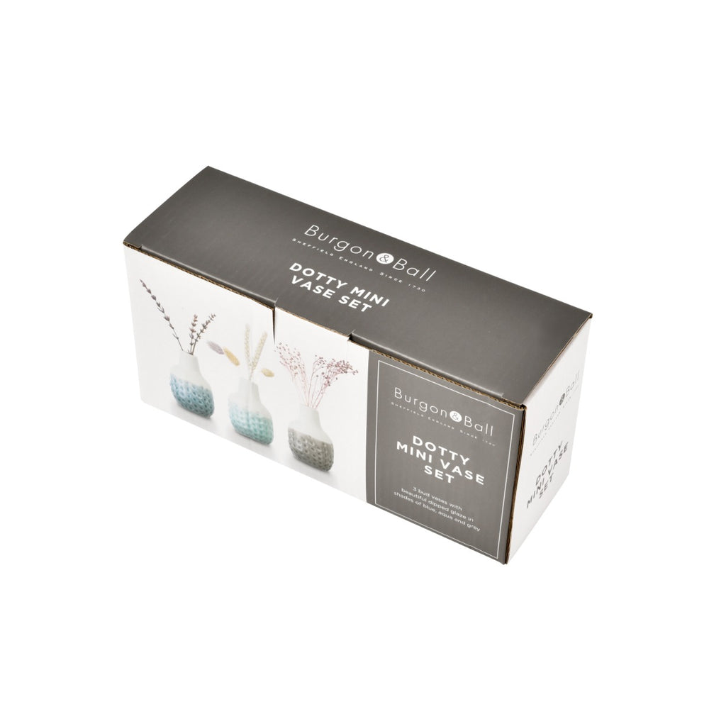 Gift box of tiny vases in different colours
