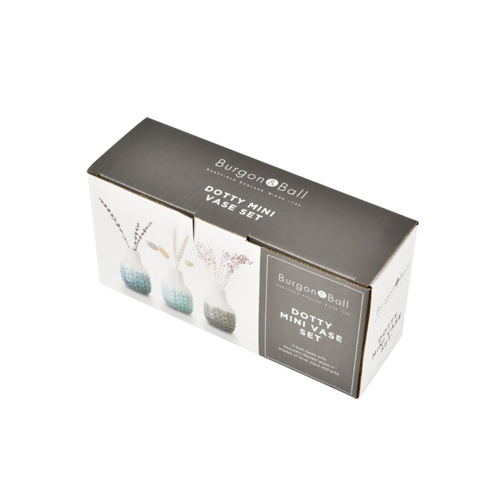 Gift box of tiny vases in different colours