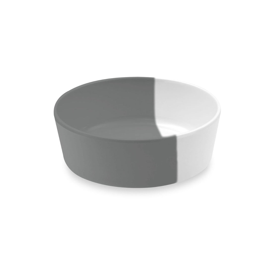 Grey & White Melamine Pet Bowl - 3 Sizes