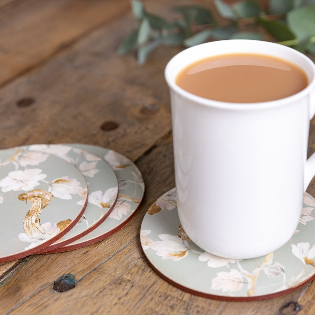 Creative Tops Duck Egg Floral Round Coasters