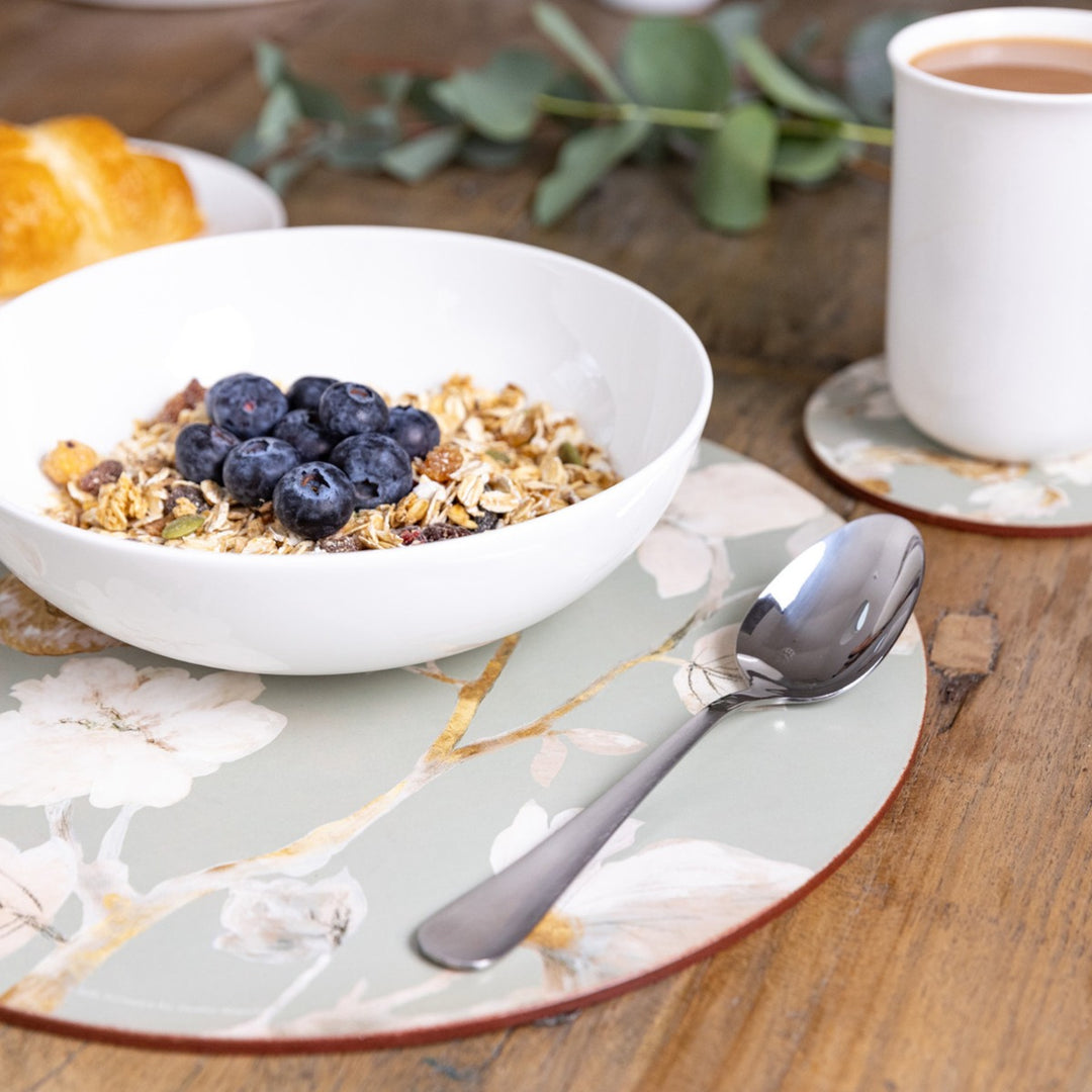 Creative Tops Duck Egg Floral Round Placemats