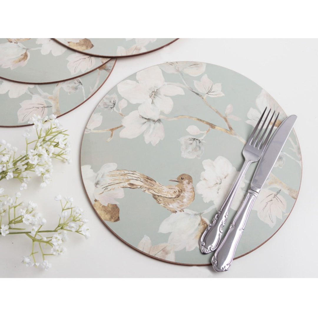 Creative Tops Duck Egg Floral Round Placemats