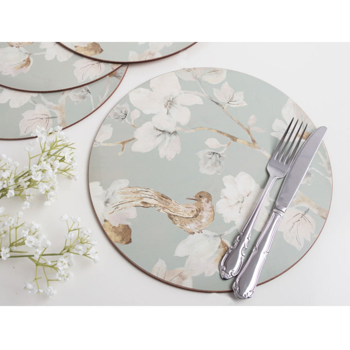 Creative Tops Duck Egg Floral Round Placemats