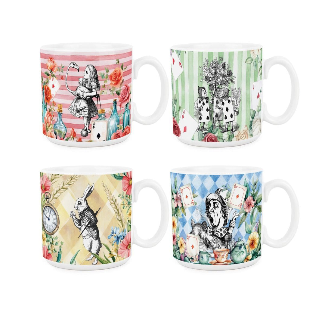 Purely Home Alice's Adventures Ceramic Mug Set
