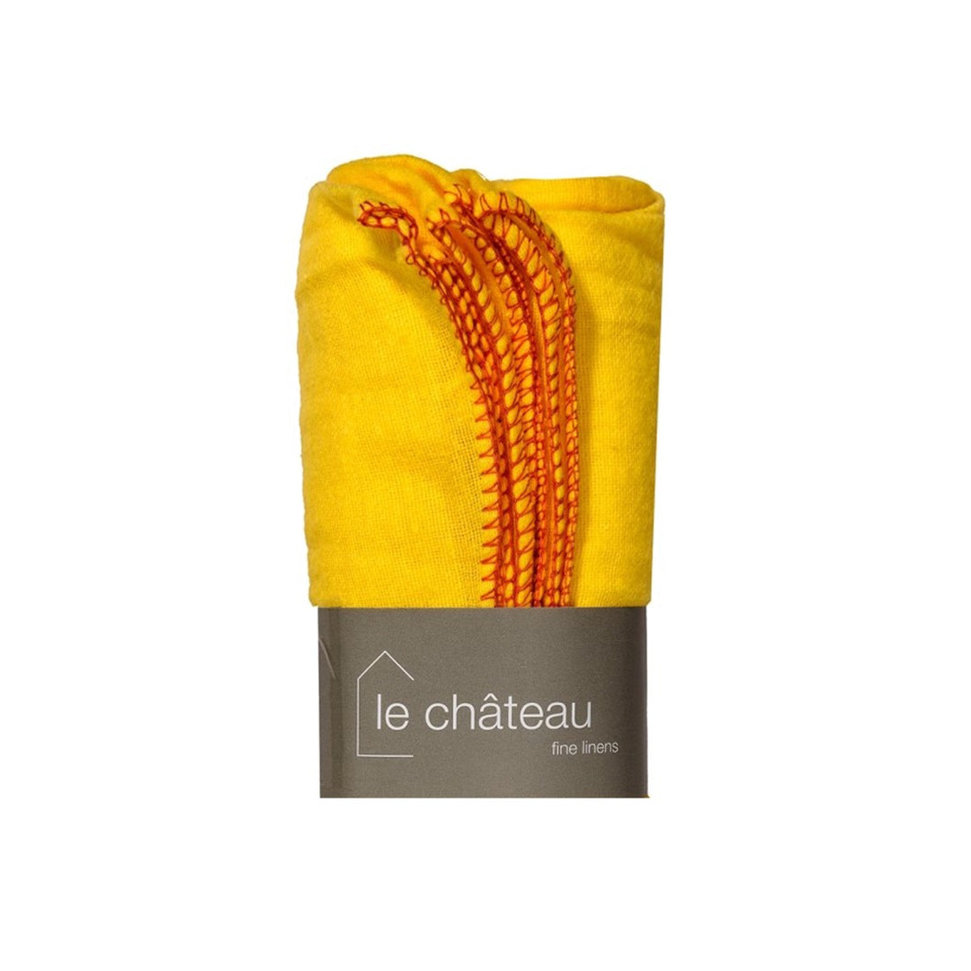 pack of five yellow cleaning cloths for dusting