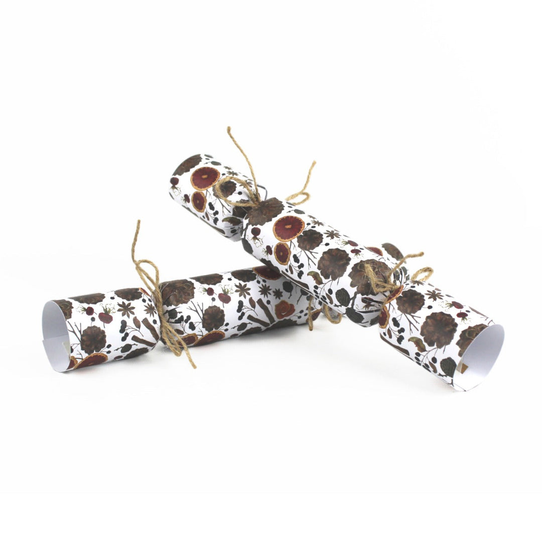 Easy Eco Recycled Paper Mulled Wine Foliage Christmas Crackers - Set of 6