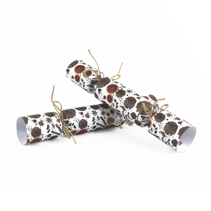 Easy Eco Recycled Paper Mulled Wine Foliage Christmas Crackers - Set of 6