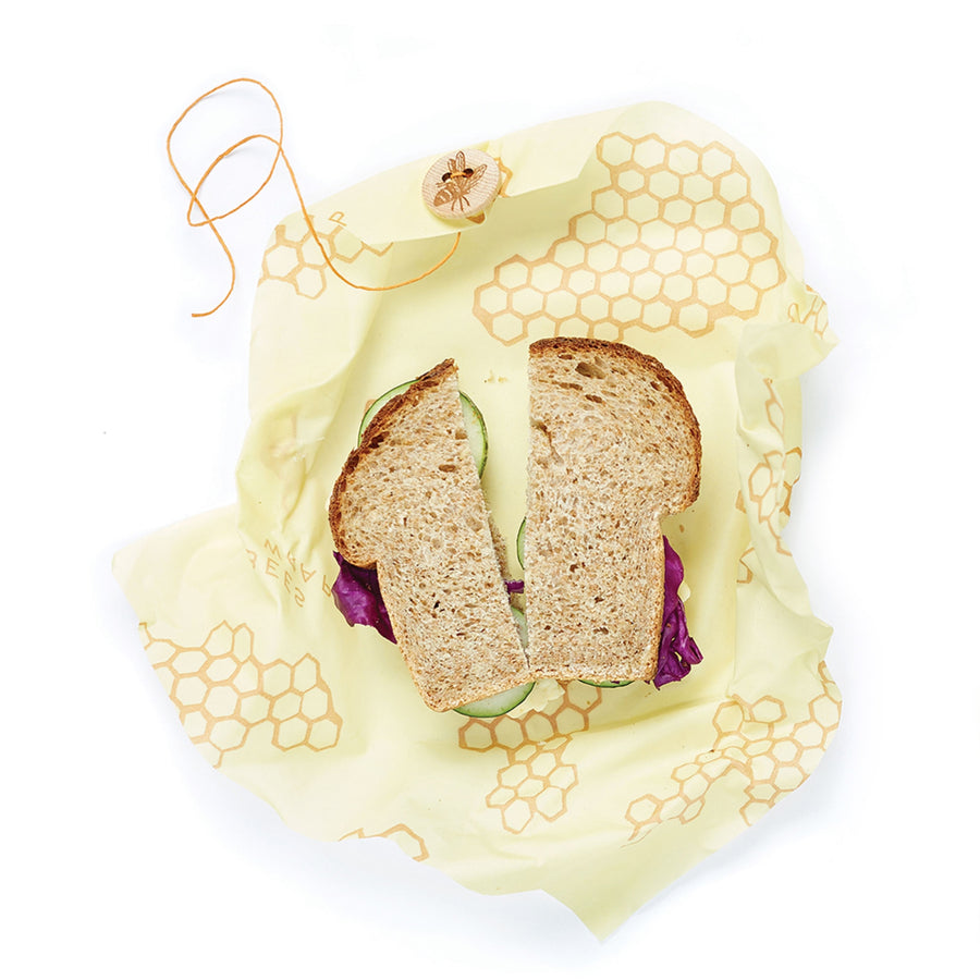 Eco friendly cream honeycomb food wrap
