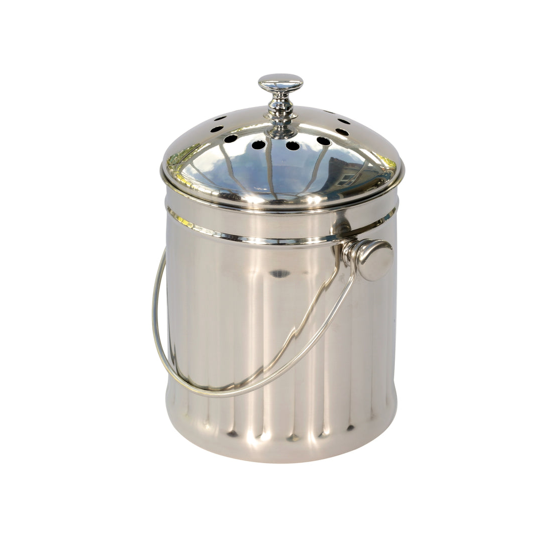 Eddingtons Mini Polished Steel Compost Caddy