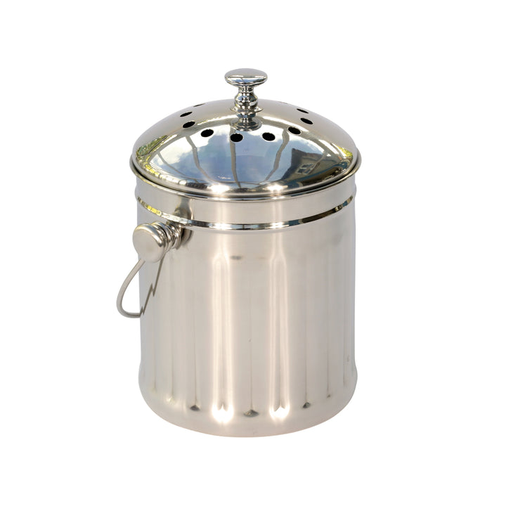 Eddingtons Mini Polished Steel Compost Caddy