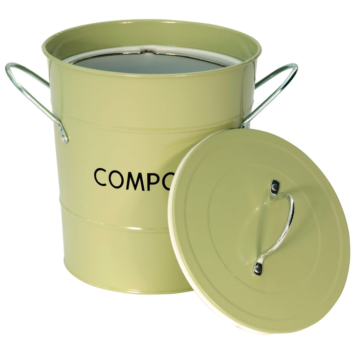 Green food waste with plastic inner bucket 