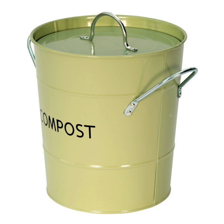 Eddingtons Metal Compost Pail - Sage Green