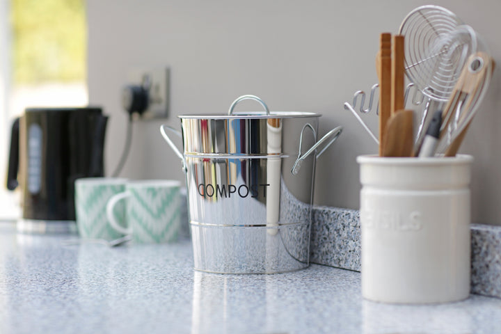 Eddingtons Metal Compost Pail - Silver