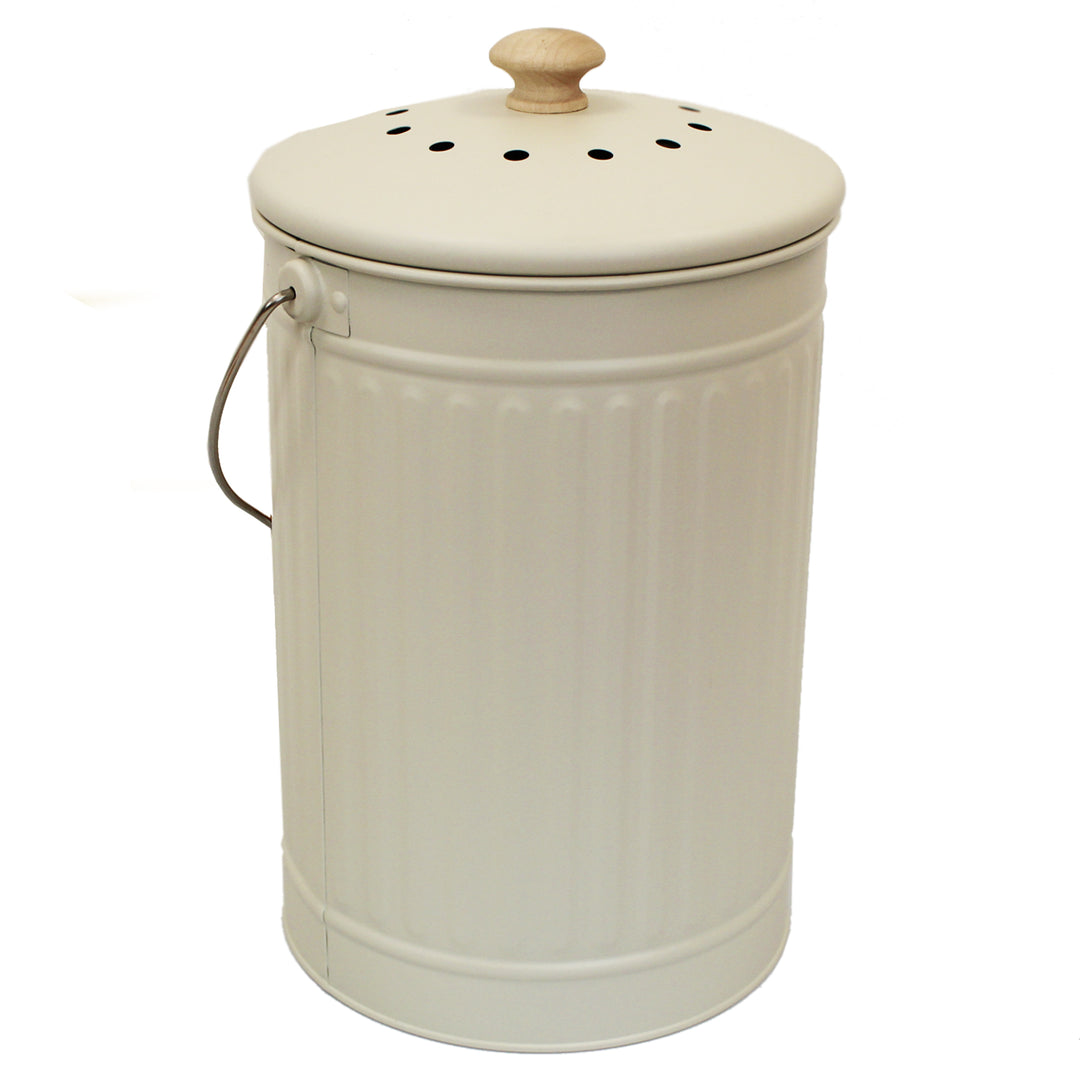 Eddingtons 7L Metal Compost Pail - Chalk