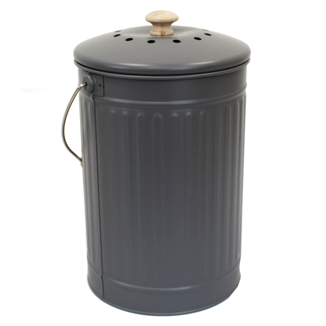 Eddingtons 7L Metal Compost Pail - Charcoal
