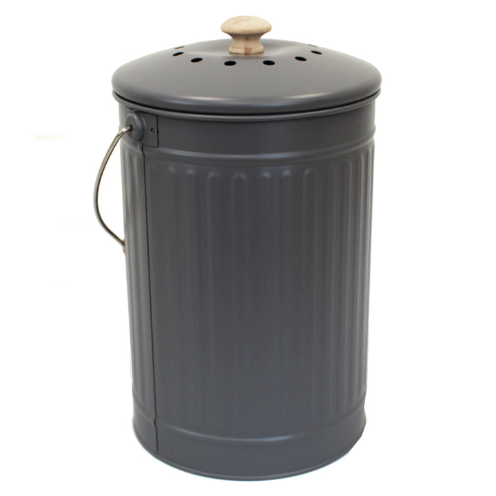 Eddingtons 7L Metal Compost Pail - Charcoal