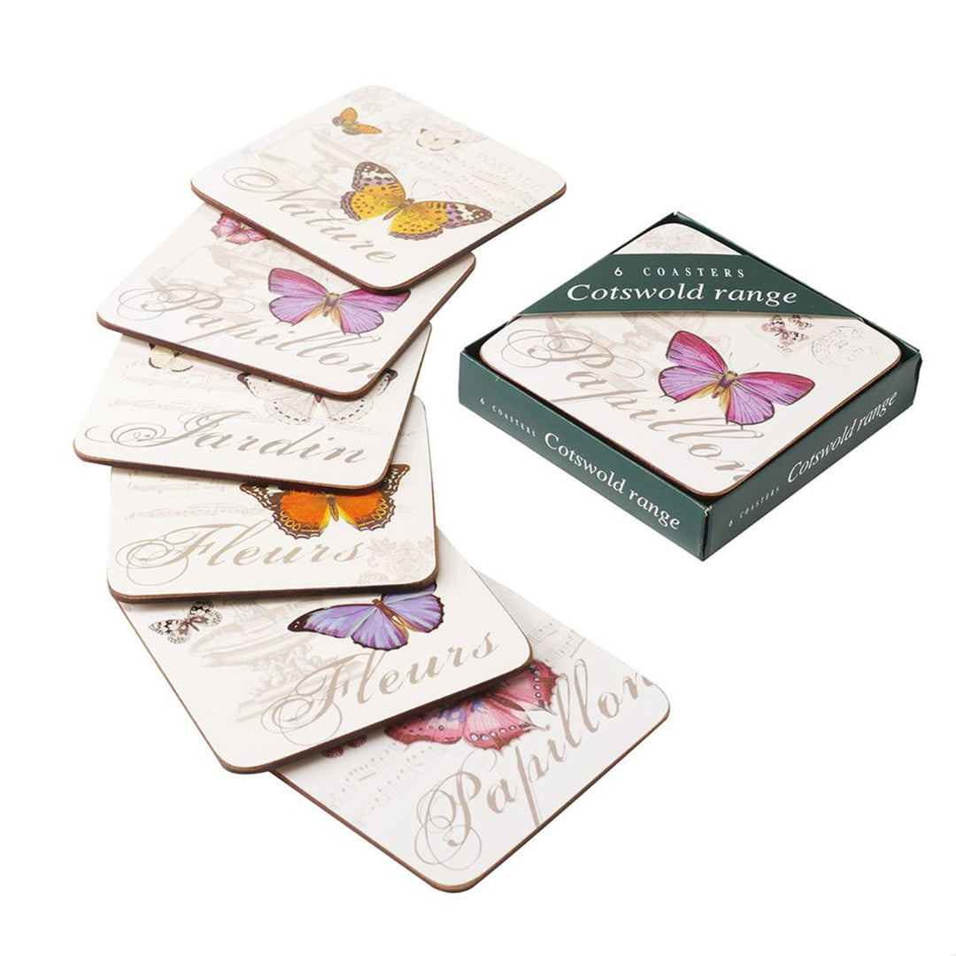 Stow Green Butterfly Cork Coasters