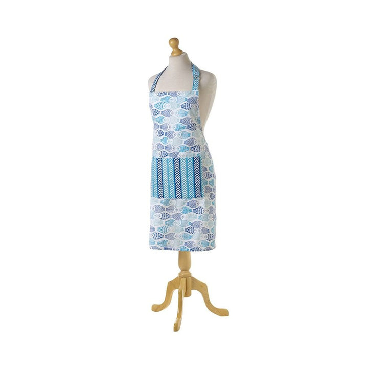 Stow Green Marine Blue Cotton Apron