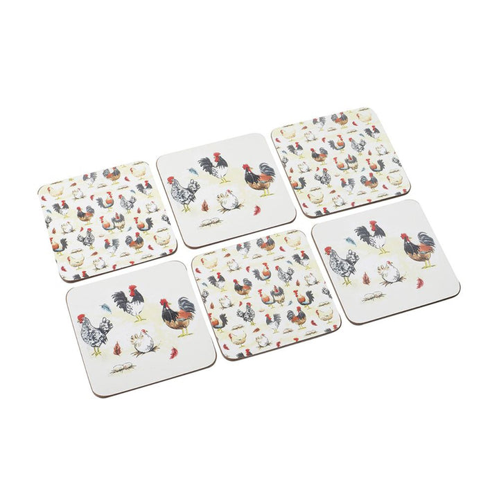 Stow Green Rooster Cork Coasters