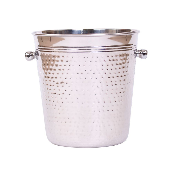 Epicurean Elegant Silver Hammered Champagne Bucket