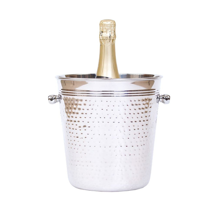 Epicurean Elegant Silver Hammered Champagne Bucket