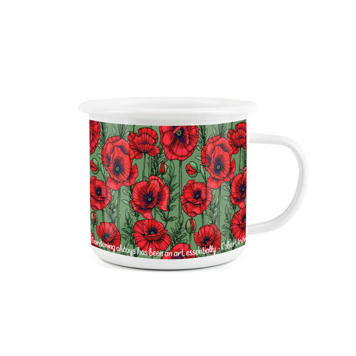 Burgon & Ball Garden Kneeler & Enamel Mug Set - Poppy Red