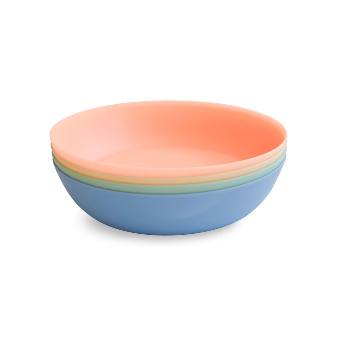 Multicolour Plastic Low Pasta Bowls Set