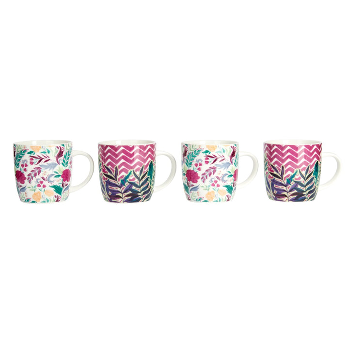 KitchenCraft Exotic Floral Barrel Mug Set