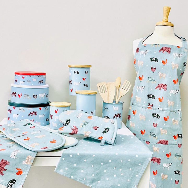 Dexam Blue Farmyard Biscuit Storage Jar