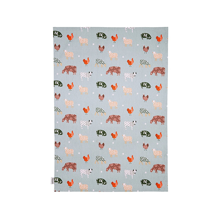 Dexam Blue Farmyard Tea Towels Set