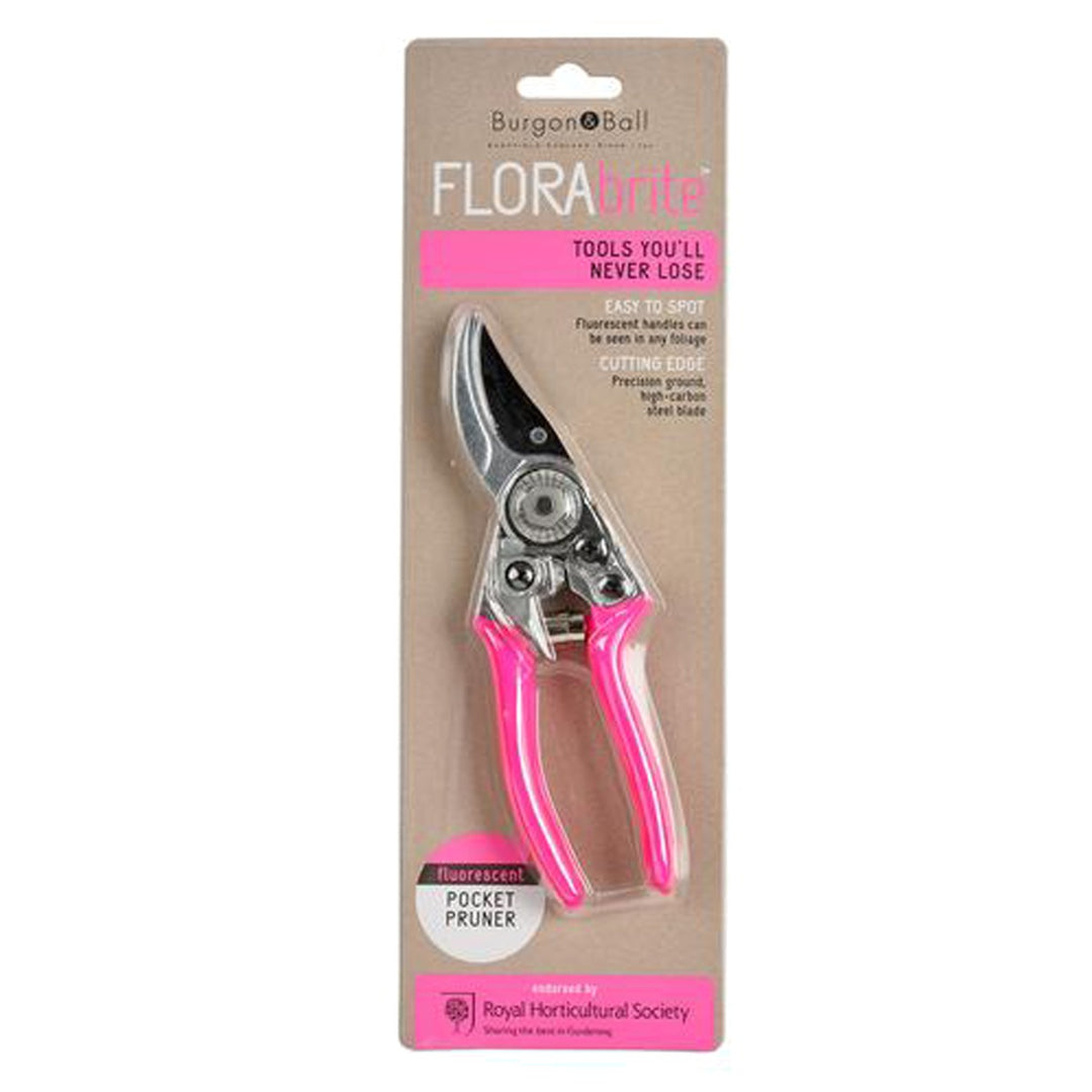 Burgon & Ball FloraBrite Pocket Pruner - Pink