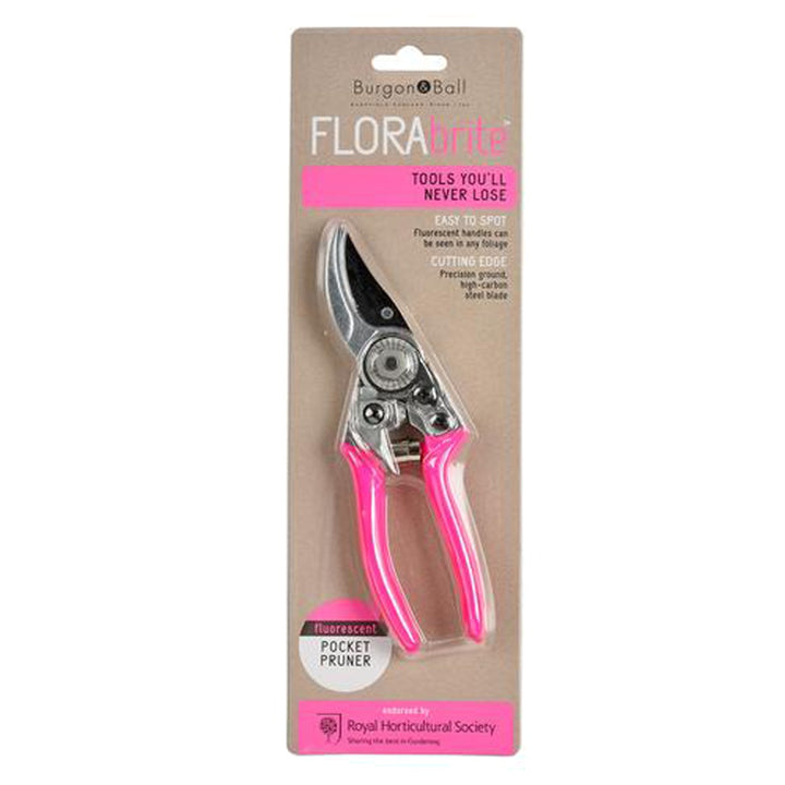 Burgon & Ball FloraBrite Pocket Pruner - Pink