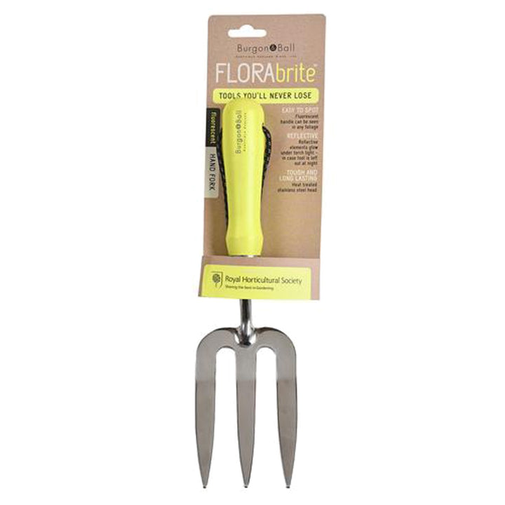 Burgon & Ball FloraBrite Hand Fork - Yellow