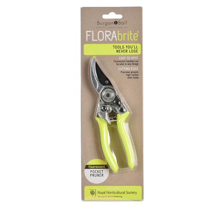 Burgon & Ball FloraBrite Pocket Pruner - Yellow